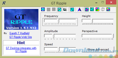 Giao diện của GTRipple