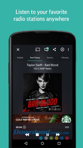 Nghe đài mọi lúc, mọi nơi với TuneIn Radio