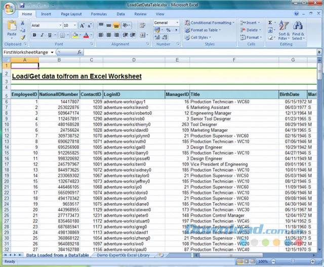 Tải dữ liệu từ các nguồn khác nhau