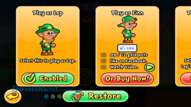 Lựa chọn thay đổi nhân vật trong game