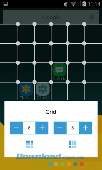Tùy biến lưới ứng dụng trên Yandex Launcher 