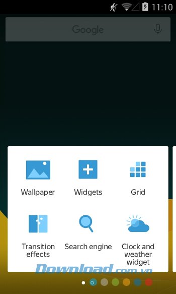 Các tính năng của Yandex Launcher 