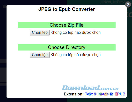 Chuyển đổi ảnh sang EPUB