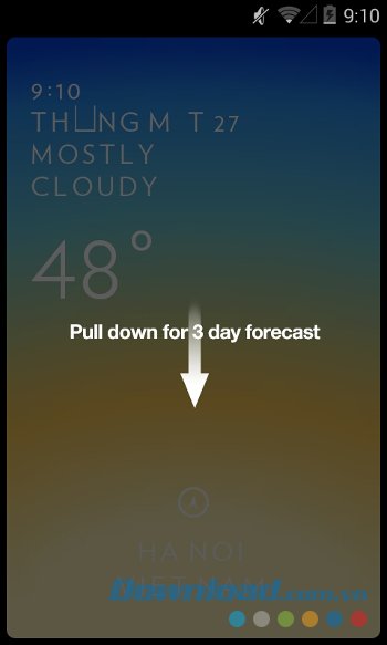 Xem thời tiết với Solar 