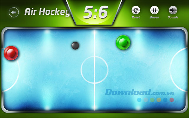 Gameplay khá đẹp của AirHockey Gameplay khá đẹp của AirHockey