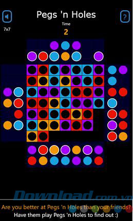 Bàn chơi 7x7 của game