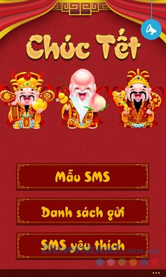 Giao diện chính của Chúc tết nhanh