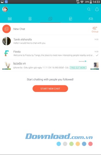 Dễ dàng tìm bạn trên Fiesta by Tango