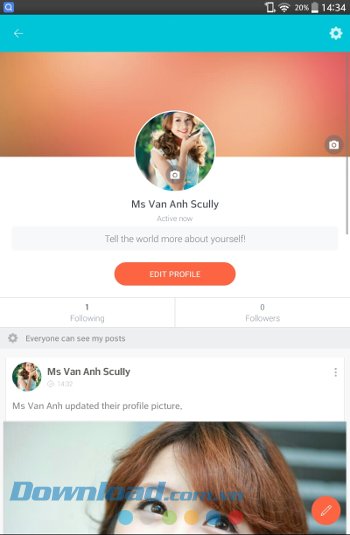 Trang cá nhân trên Fiesta by Tango