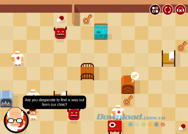 Đưa Felix ăn thuốc và tránh các mối nguy hiểm Đưa Felix ăn thuốc và tránh các mối nguy hiểm