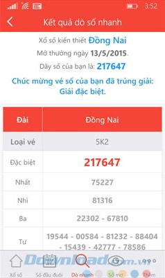 Kết quả dò nhanh