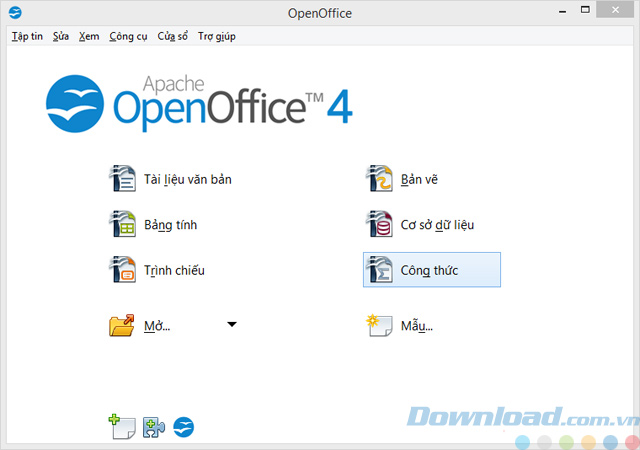 Các thành phần của OpenOffice tiếng Việt