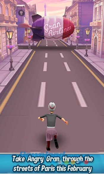 Nhân vật bà già trong game Angry Gran Run