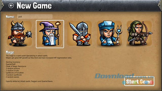 5 lớp nhân vật trong game