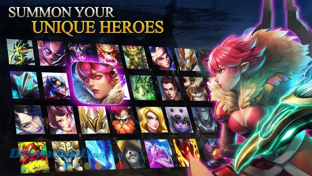  Hệ thống anh hùng trong game Heroes of Order & Chaos