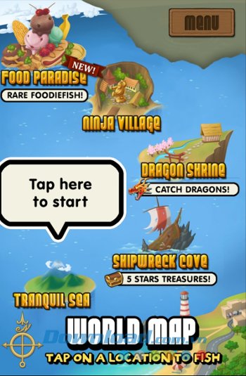 Bản đồ game Ninja Fishing Bản đồ game Ninja Fishing