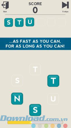 Ghép từ bằng những chữ cái cho trước