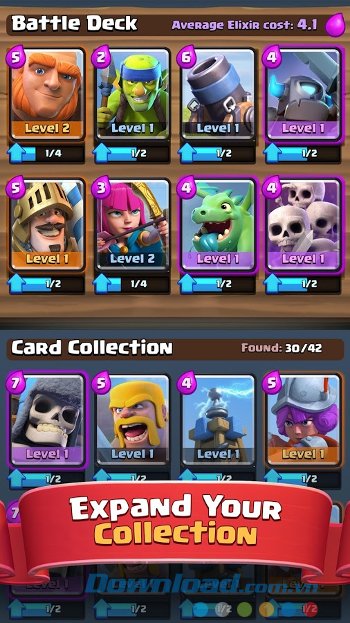 Battle Deck trong game Clash Royale