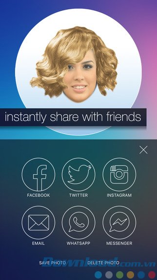 Chia sẻ tóc mới với bạn bè