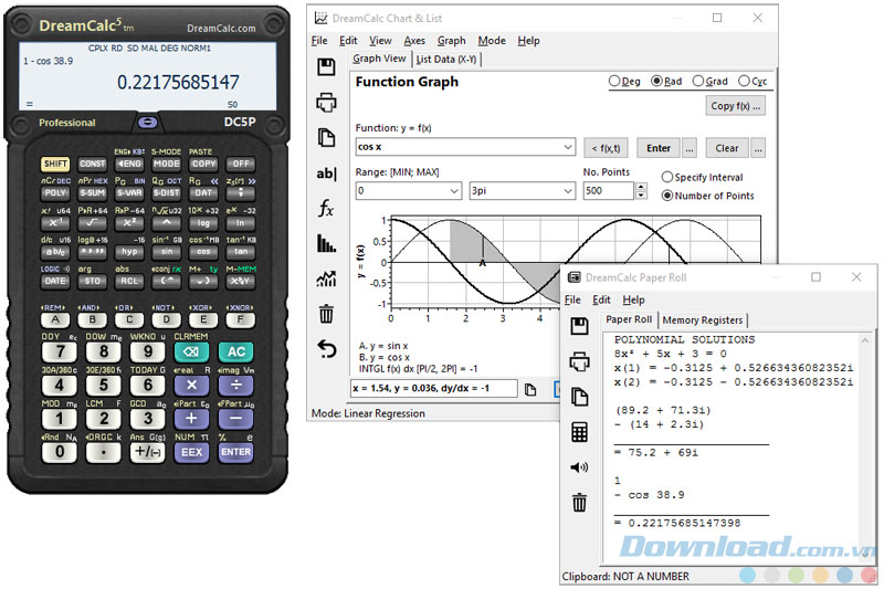 Giao diện của DreamCalc Professional Edition