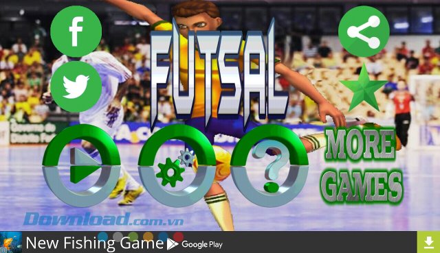 Giao diện chính của game Futsal 