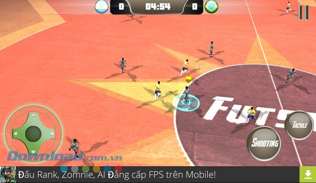 Giao diện màn chơi game Futsal Football 2