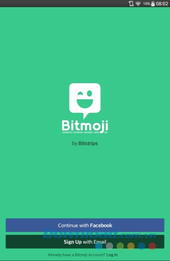 Giao diện ứng dụng Bitmoji
