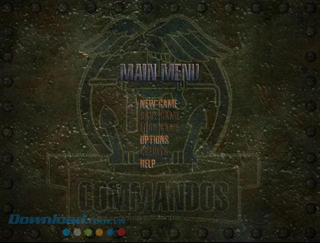 Màn hình chào của Commandos Online