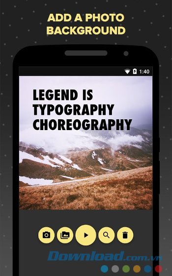 Thêm hình nền độc đáo cho ảnh trên Legend