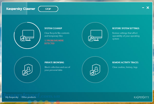 Phần mềm dọn dẹp máy tính Kaspersky Cleaner