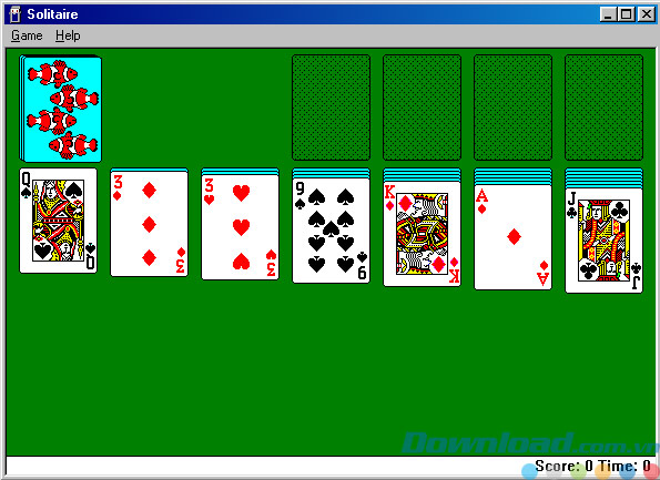 Chơi game Solitaire 