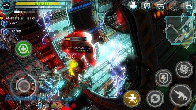 Tiêu diệt boss khủng trong game Alien Zone Plus 