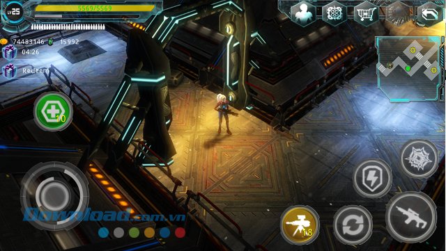 Giao diện màn chơi game Alien Zone Plus 