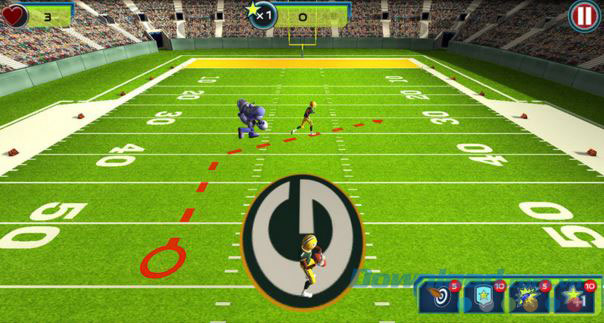 Giao diện game bóng bầu dục NFL Rush Heroes & Rivals