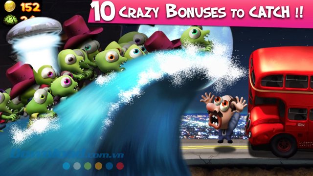 Thu thập phần thưởng trong game Zombie Tsunami