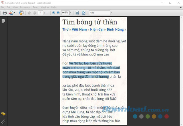 File PDF kết quả sau khi chuyển đổi