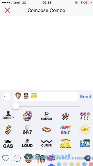Gửi combo Emoji