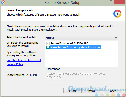 Cài đặt Secure Browser