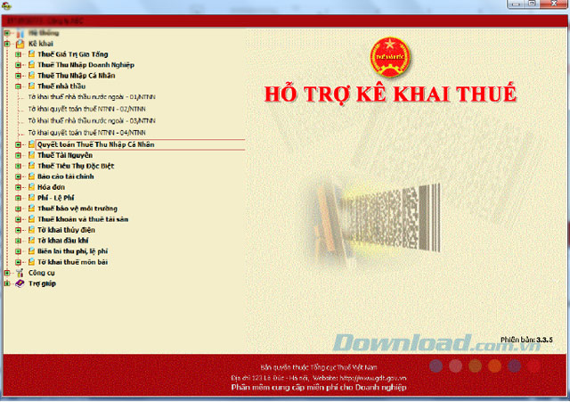 Tải HTKK mới nhất và sử dụng để kê khai thuế trên máy tính