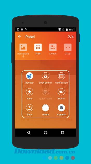 Bảng điều khiển của QuickTouch