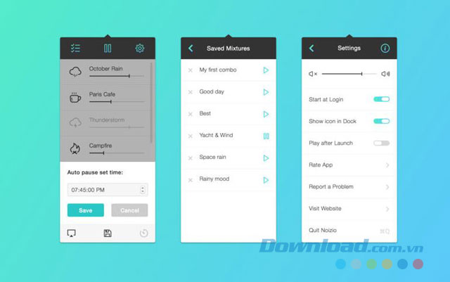 Các lựa chọn khác của ứng dụng