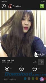 Giao diện chính của Muvik