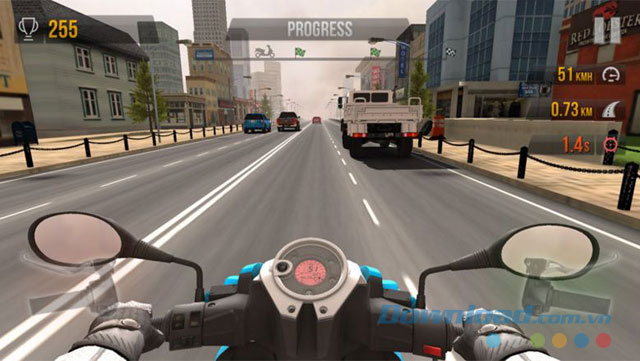 Giao diện game Traffic Rider cho Windows Phone