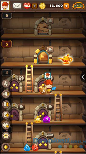 Bản đồ game Hexa Blast