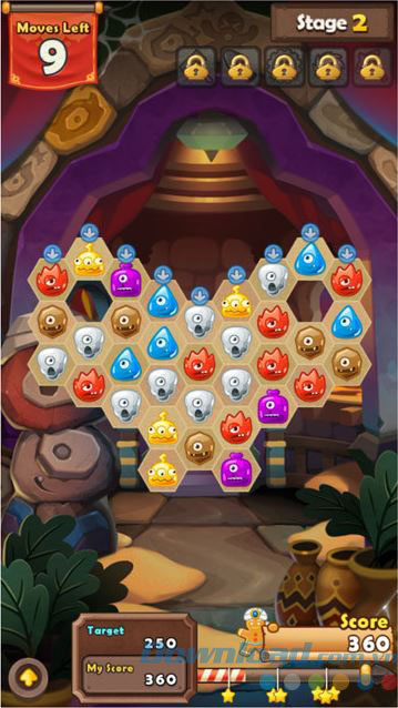 Giao diện game match-3 cho Windows Phone