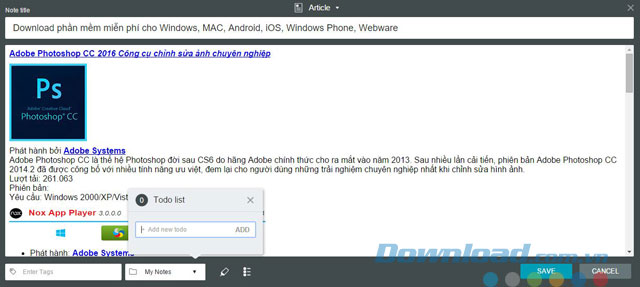 Chỉnh sửa trước khi lưu