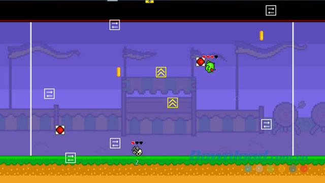 Biểu tượng trái tim thay cho máu của nhân vật