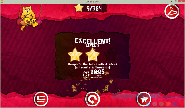 Hoàn thành cấp độ với nhiều sao