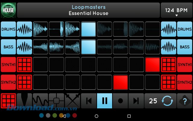 Giao diện ứng dụng Ninja Jamm 