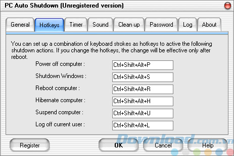 Thiết lập phím tắt